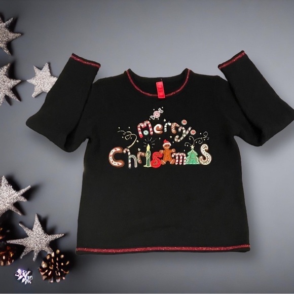 Sweaters - “MERRY CHRISTMAS” Sweater Size Small (4-6)